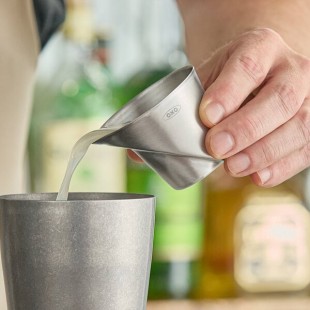 OXO 1233080 2 oz. (1/4 Cup) Stainless Steel Angled Measuring Cup / Jigger