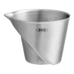 OXO 1233080 2 oz. (1/4 Cup) Stainless Steel Angled Measuring Cup / Jigger OXO 1233080 2 oz. (1/4 Cup) Stainless Steel Angled Measuring Cup / Jigger