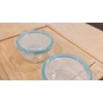 OXO Good Grips SmartSeal 1 Cup Clear Round Glass Container with Leakproof Snap-On Lid
