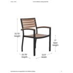 Flash Furniture Lark Natural Faux Teak Slat Stackable Arm Chair - 2/Set Flash Furniture Lark Natural Faux Teak Slat Stackable Arm Chair - 2/Set