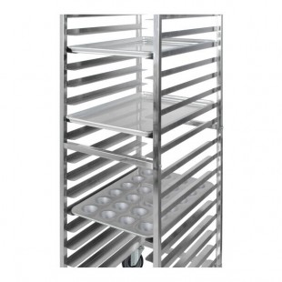 Scratch and Dent Regency 20 Pan End Load Stainless Steel Bun / Sheet Pan Rack - Assembled