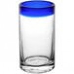 Acopa Tropic 16 oz. Cooler Glass with Blue Rim - 12/Case Acopa Tropic 16 oz. Cooler Glass with Blue Rim - 12/Case