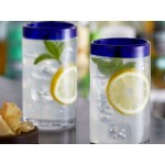 Acopa Tropic 16 oz. Cooler Glass with Blue Rim - 12/Case Acopa Tropic 16 oz. Cooler Glass with Blue Rim - 12/Case