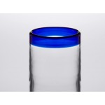 Acopa Tropic 16 oz. Cooler Glass with Blue Rim - 12/Case Acopa Tropic 16 oz. Cooler Glass with Blue Rim - 12/Case