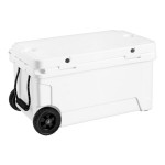 CaterGator CG65WHW White 65 Qt. Mobile Rotomolded Outdoor Cooler / Ice Chest