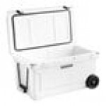 CaterGator CG65WHW White 65 Qt. Mobile Rotomolded Outdoor Cooler / Ice Chest