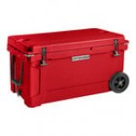 CaterGator CG65WHW White 65 Qt. Mobile Rotomolded Outdoor Cooler / Ice Chest