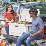 CaterGator CG65WHW White 65 Qt. Mobile Rotomolded Outdoor Cooler / Ice Chest