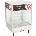 Nemco 6452 Single Door Rotating 4-Tier Pizza Merchandiser with 18 Nemco 6452 Single Door Rotating 4-Tier Pizza Merchandiser with 18