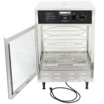 Nemco 6452 Single Door Rotating 4-Tier Pizza Merchandiser with 18 Nemco 6452 Single Door Rotating 4-Tier Pizza Merchandiser with 18