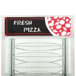 Nemco 6452 Single Door Rotating 4-Tier Pizza Merchandiser with 18 Nemco 6452 Single Door Rotating 4-Tier Pizza Merchandiser with 18