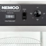 Nemco 6452 Single Door Rotating 4-Tier Pizza Merchandiser with 18 Nemco 6452 Single Door Rotating 4-Tier Pizza Merchandiser with 18
