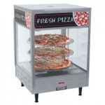 Nemco 6452 Single Door Rotating 4-Tier Pizza Merchandiser with 18 Nemco 6452 Single Door Rotating 4-Tier Pizza Merchandiser with 18