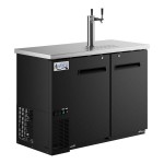Avantco UDD-48-HC Double Tap Kegerator Beer Dispenser - Black, (2) 1/2 Keg Capacity