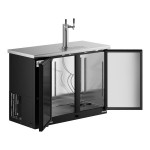 Avantco UDD-48-HC Double Tap Kegerator Beer Dispenser - Black, (2) 1/2 Keg Capacity