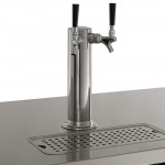 Avantco UDD-48-HC Double Tap Kegerator Beer Dispenser - Black, (2) 1/2 Keg Capacity
