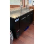 Avantco UDD-48-HC Double Tap Kegerator Beer Dispenser - Black, (2) 1/2 Keg Capacity
