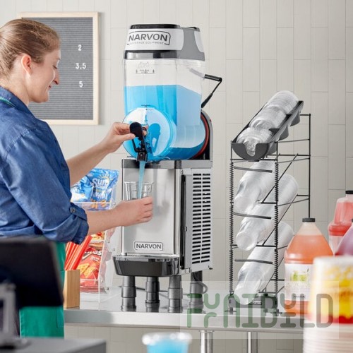 Narvon SM1 Single 3 Gallon Pourover Granita / Slushy / Frozen Beverage Machine - 115V