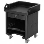 Cambro VBR6110 Black 6' Versa Food / Salad Bar with Standard Casters
