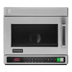 Amana HDC10Y15 Heavy-Duty Stainless Steel Compact Commercial Microwave with Push Button Controls - 120V, 1000W Amana HDC10Y15 Heavy-Duty Stainless Steel Compact Commercial Microwave with Push Button Controls - 120V, 1000W