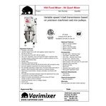 Varimixer V60A 60 Qt. Commercial Planetary Floor Mixer with Accessories - 208V, 3 hp