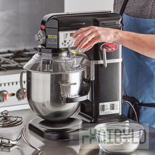 Avantco MIX8GBK Black 8 Qt. Bowl Lift Countertop Mixer with Guard & Standard Accessories - 120V, 4/5 hp