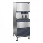 Follett 25FB414W-L Symphony Plus 25 Series Water Cooled Chewblet Freestanding Ice Maker and Water Dispenser with 25 lb. Storage and Lever Dispensing - 115V, 380 lb.