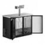 Avantco UDD-48-HC Four Tap Kegerator Beer Dispenser - Black, (2) 1/2 Keg Capacity