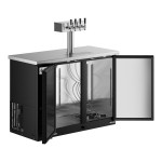 Avantco UDD-48-HC Four Tap Kegerator Beer Dispenser - Black, (2) 1/2 Keg Capacity