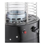 Backyard Pro Courtyard Series RNDFHBLK Black Round Portable Propane Outdoor Patio Heater with Glass Tube - 46,000 BTU