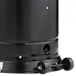 Backyard Pro Courtyard Series RNDFHBLK Black Round Portable Propane Outdoor Patio Heater with Glass Tube - 46,000 BTU