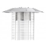 Backyard Pro Courtyard Series RNDFHBLK Black Round Portable Propane Outdoor Patio Heater with Glass Tube - 46,000 BTU