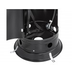 Backyard Pro Courtyard Series RNDFHBLK Black Round Portable Propane Outdoor Patio Heater with Glass Tube - 46,000 BTU
