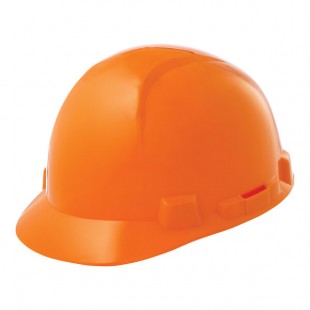 Lift Safety Briggs Orange 4-Point Ratchet Suspension Short Brim Hard Hat HBSE-7O