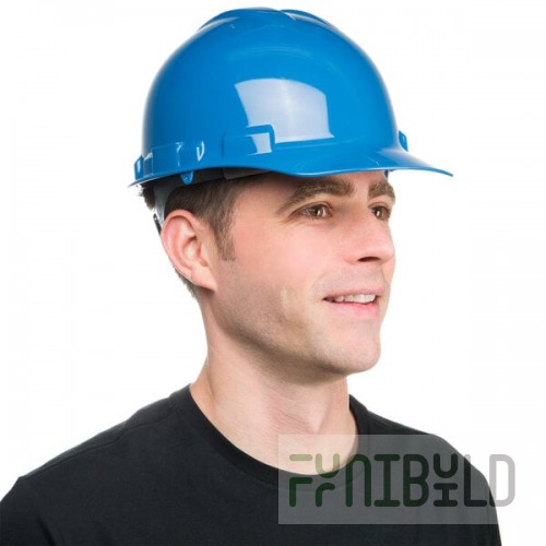 Cordova Duo Safety Blue Cap Style Hard Hat with 4-Point Ratchet Suspension