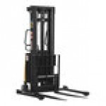 Vestil 1,500-2,000 lb. Semi-Electric Powered Fork Stacker with Adjustable Forks and 118 Vestil 1,500-2,000 lb. Semi-Electric Powered Fork Stacker with Adjustable Forks and 118