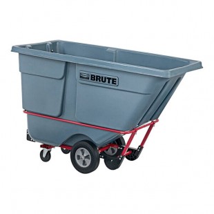 Rubbermaid® 2192462 BRUTE Gray 1.0 Cubic Yard Standard-Duty Tilt Truck / Trash Cart (1250 lb.)