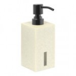 room360 Morocco 10 oz. Stone Soap Dispenser with Matte Black Pump Top - 6/Case room360 Morocco 10 oz. Stone Soap Dispenser with Matte Black Pump Top - 6/Case