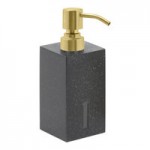 room360 Morocco 10 oz. Stone Soap Dispenser with Matte Black Pump Top - 6/Case room360 Morocco 10 oz. Stone Soap Dispenser with Matte Black Pump Top - 6/Case