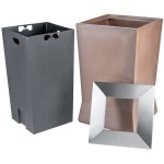 Commercial Zone 724665 ModTec 39 Gallon Old Bronze Square Trash Can with Stainless Steel Lid Commercial Zone 724665 ModTec 39 Gallon Old Bronze Square Trash Can with Stainless Steel Lid