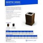 Commercial Zone 724665 ModTec 39 Gallon Old Bronze Square Trash Can with Stainless Steel Lid Commercial Zone 724665 ModTec 39 Gallon Old Bronze Square Trash Can with Stainless Steel Lid