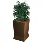 Commercial Zone 724665 ModTec 39 Gallon Old Bronze Square Trash Can with Stainless Steel Lid Commercial Zone 724665 ModTec 39 Gallon Old Bronze Square Trash Can with Stainless Steel Lid