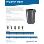 Commercial Zone 720919 StoneTec 50 Gallon Pepperstone Round Stone Decorative Trash Can with Lid