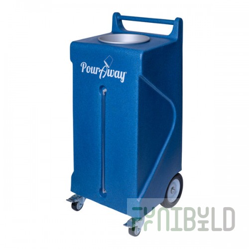 PourAway Cadet Deluxe 456805 30 Gallon Granite Blue HDPE Rectangular Liquids Disposal Receptacle