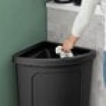 Lavex 21 Gallon Black Corner Round Rim Top Trash Can Lid Lavex 21 Gallon Black Corner Round Rim Top Trash Can Lid