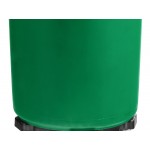 Lavex 32 Gallon Green Round Commercial Trash Can with Lid and Dolly