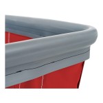 R&B Wire Products, Inc. 12 Bushel Red Fully Sewn Vinyl Basket Truck with Bumper and Swivel Casters 412SOBC/RD R&B Wire Products, Inc. 12 Bushel Red Fully Sewn Vinyl Basket Truck with Bumper and Swivel Casters 412SOBC/RD