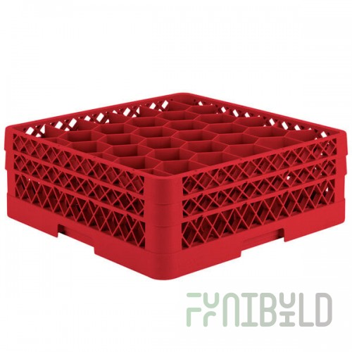 Vollrath TR12HA Traex® Rack Max Full-Size Red 30-Compartment 6 3/8