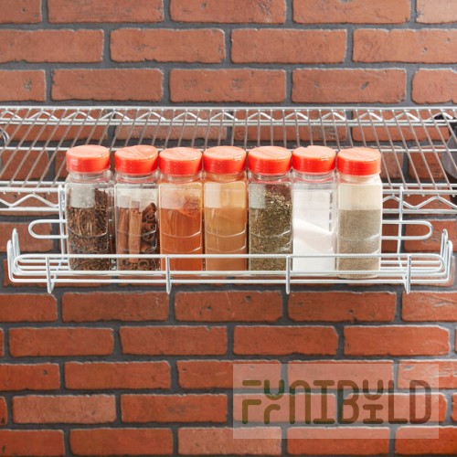 Metro SR24BR Smartwall G3 Plated Spice Rack / Utility Shelf 5 1/4