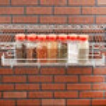 Metro SR24BR Smartwall G3 Plated Spice Rack / Utility Shelf 5 1/4